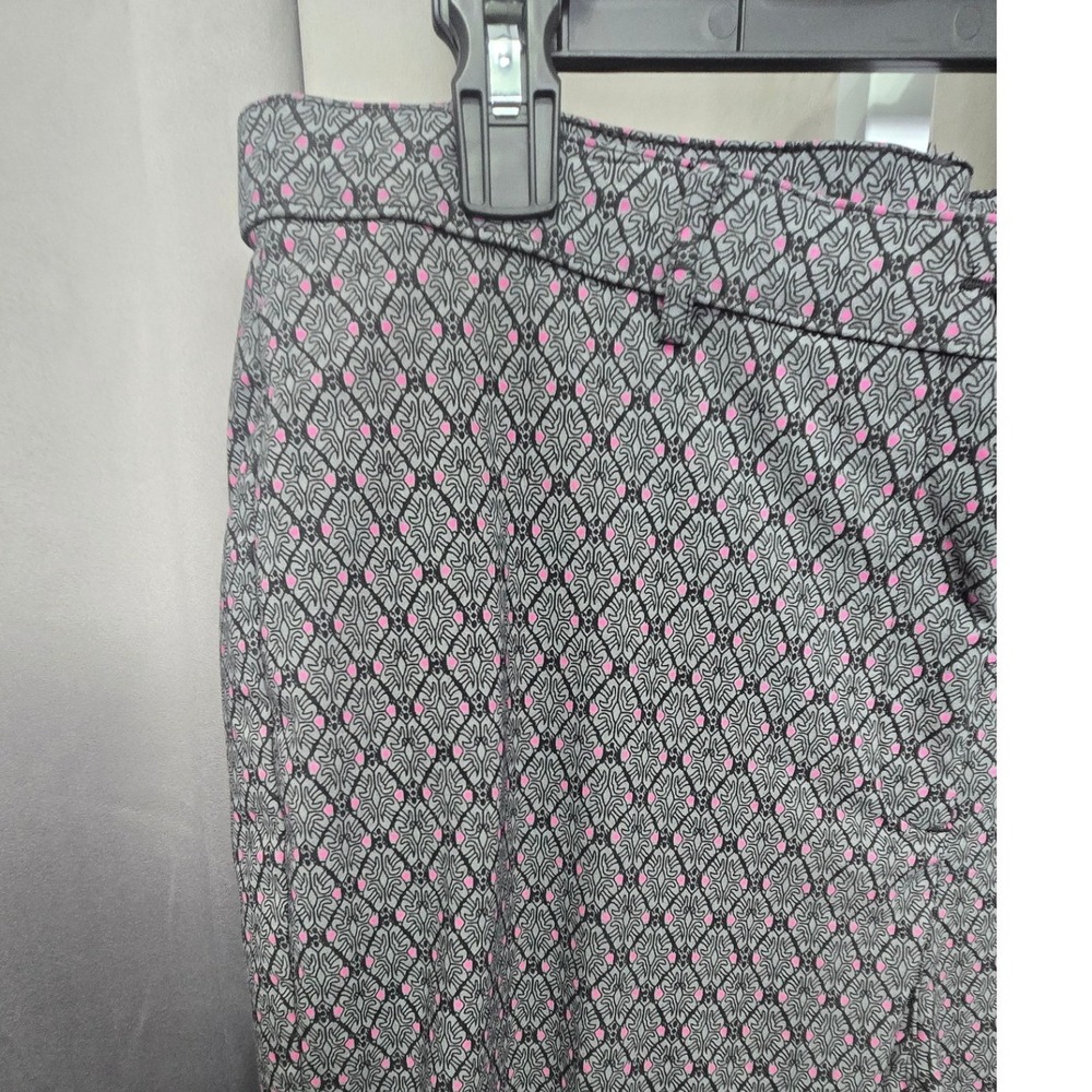 Allison Daley Plus Dress Pants Womens 16W Gray Pink Geometric Stretch Tapered - Picture 7 of 9